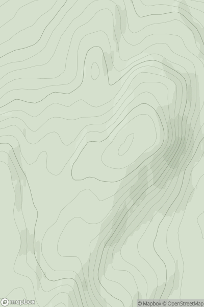 Thumbnail image for Creag Bhuidhe [Glen Albyn and the Monadh Liath] showing contour plot for surrounding peak